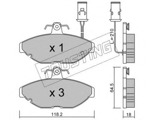 set placute frana,frana disc