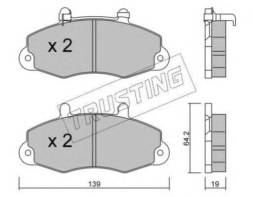 set placute frana,frana disc