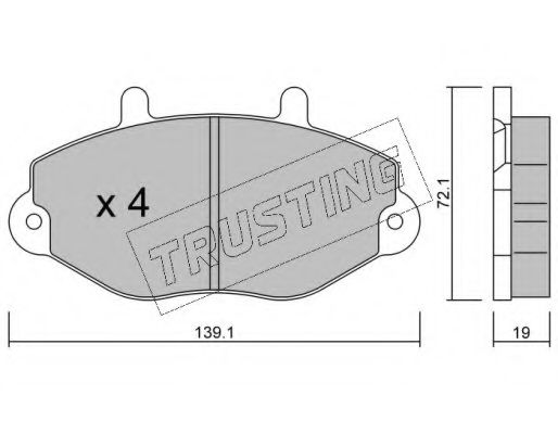 set placute frana,frana disc