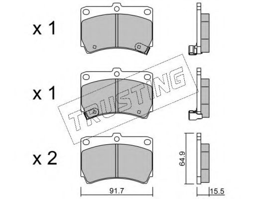 set placute frana,frana disc