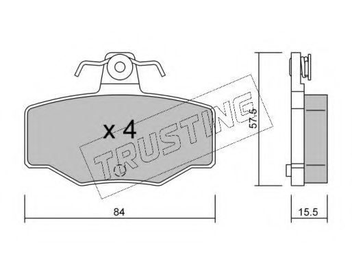 set placute frana,frana disc