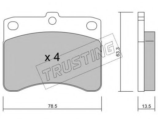 set placute frana,frana disc