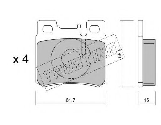 set placute frana,frana disc