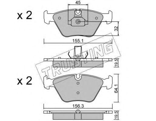 set placute frana,frana disc