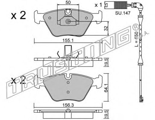 set placute frana,frana disc