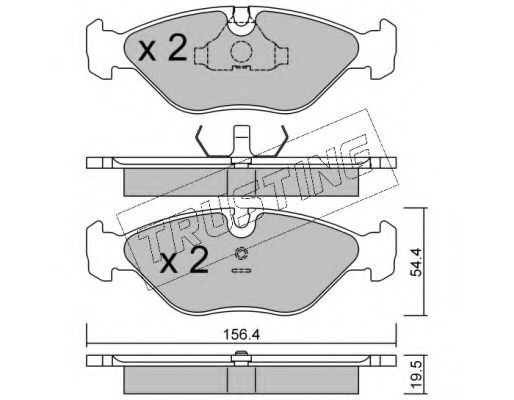 set placute frana,frana disc