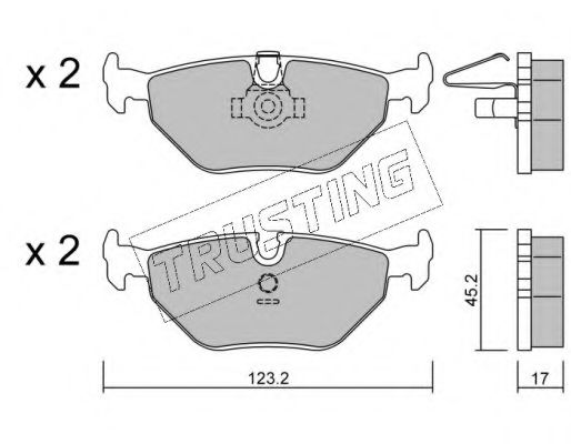 set placute frana,frana disc