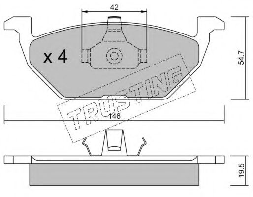 set placute frana,frana disc