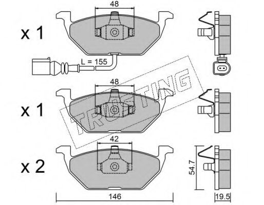 set placute frana,frana disc