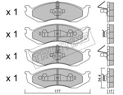 set placute frana,frana disc