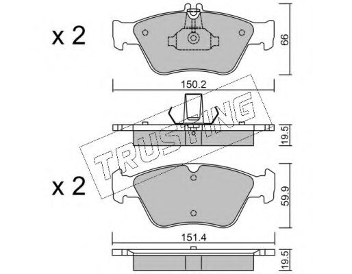 set placute frana,frana disc