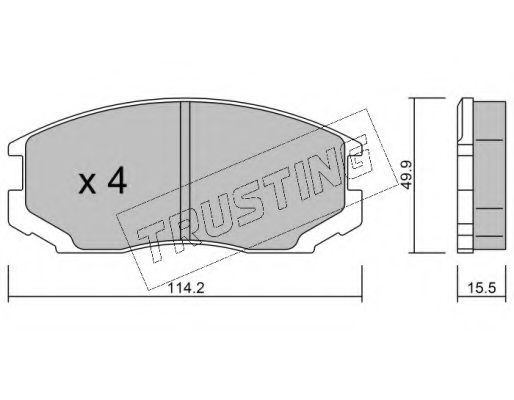 set placute frana,frana disc