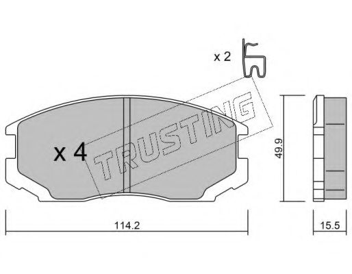 set placute frana,frana disc