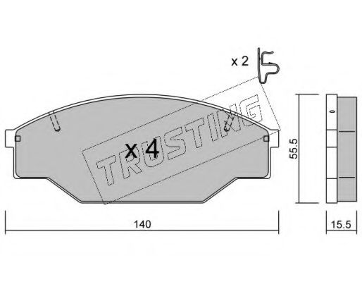 set placute frana,frana disc