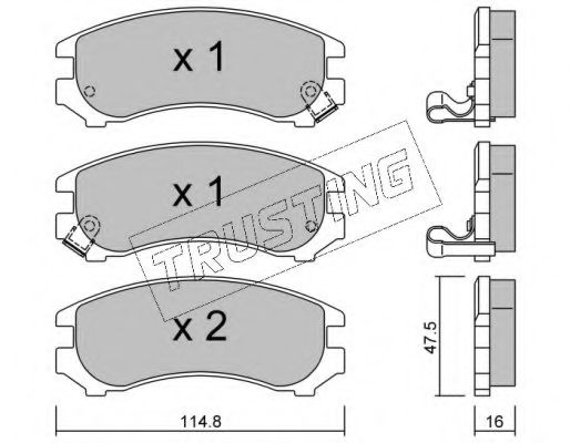 set placute frana,frana disc