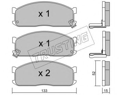 set placute frana,frana disc