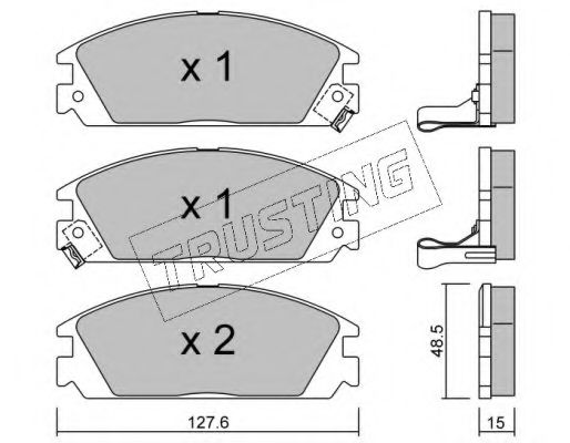 set placute frana,frana disc