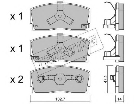 set placute frana,frana disc