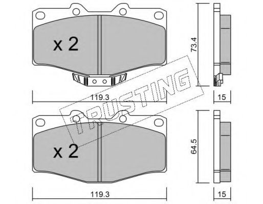 set placute frana,frana disc