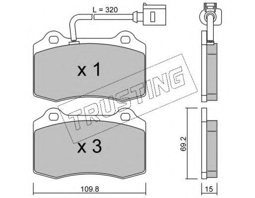 set placute frana,frana disc