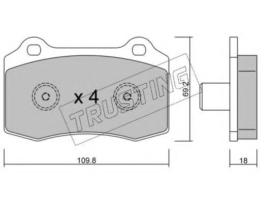 set placute frana,frana disc