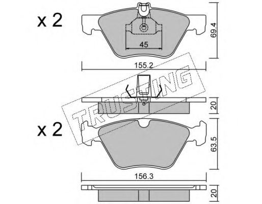 set placute frana,frana disc