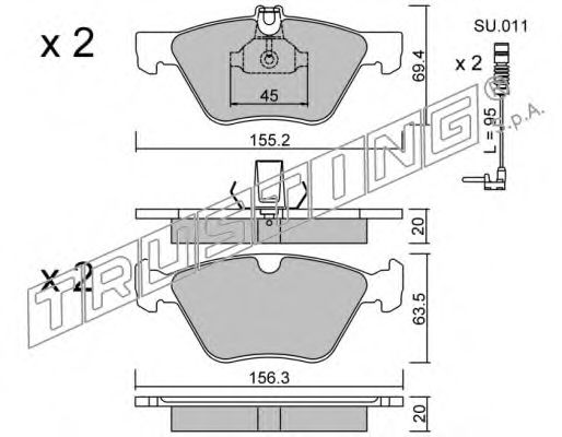 set placute frana,frana disc