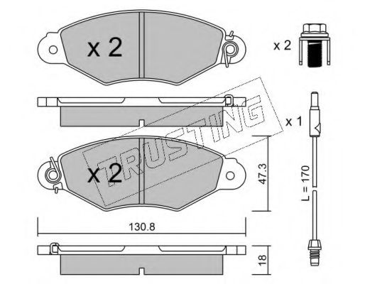 set placute frana,frana disc