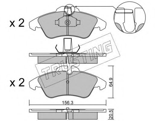 set placute frana,frana disc