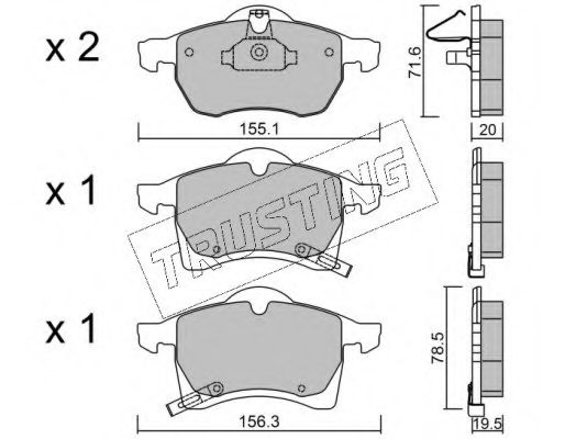 set placute frana,frana disc