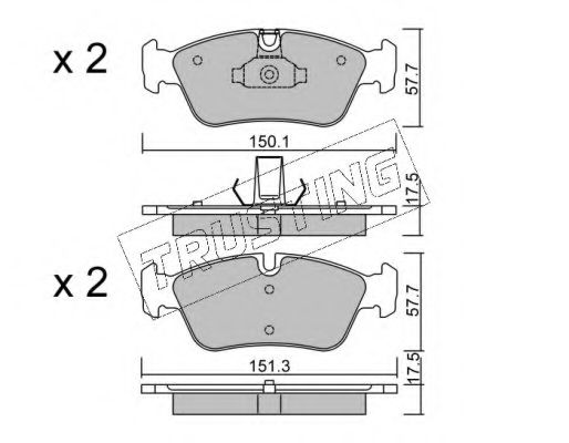 set placute frana,frana disc