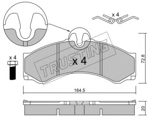 set placute frana,frana disc