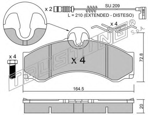 set placute frana,frana disc