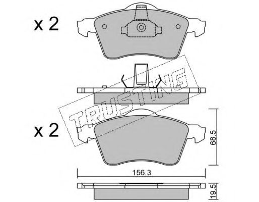 set placute frana,frana disc