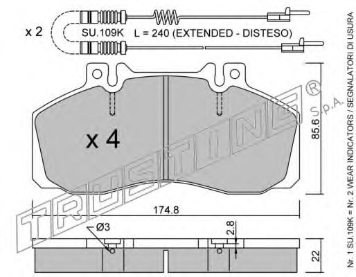 set placute frana,frana disc