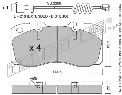 set placute frana,frana disc