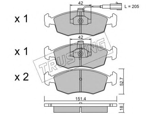 set placute frana,frana disc