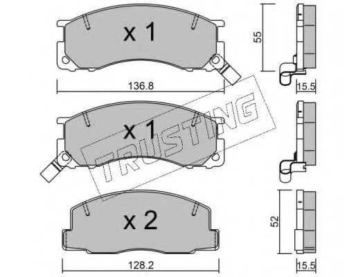 set placute frana,frana disc