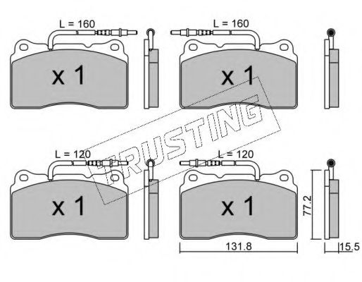 set placute frana,frana disc