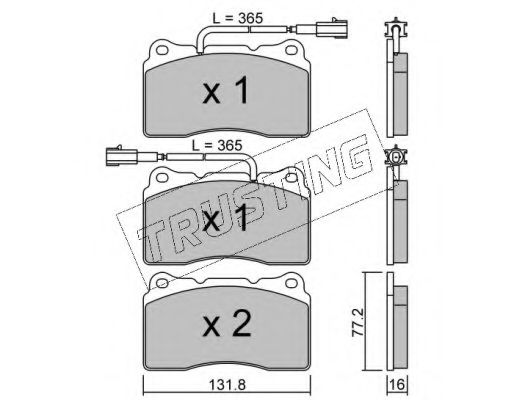 set placute frana,frana disc