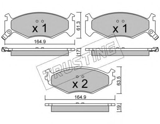 set placute frana,frana disc