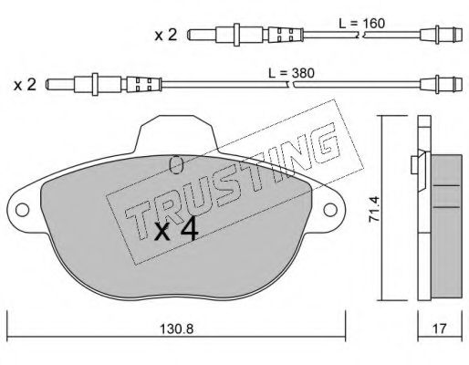 set placute frana,frana disc