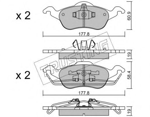 set placute frana,frana disc