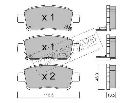 set placute frana,frana disc