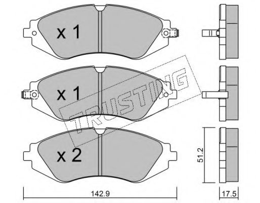 set placute frana,frana disc