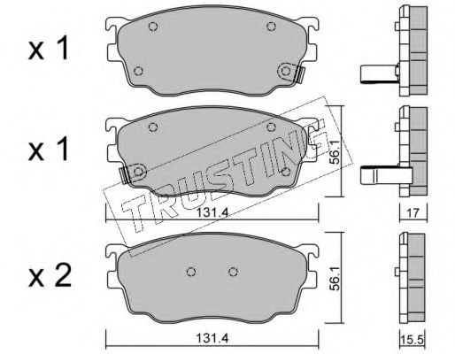 set placute frana,frana disc