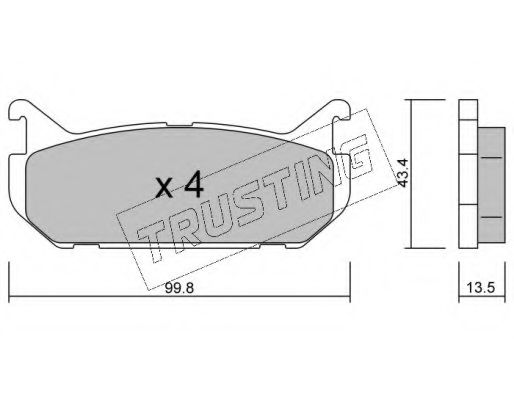 set placute frana,frana disc