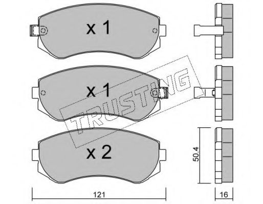 set placute frana,frana disc