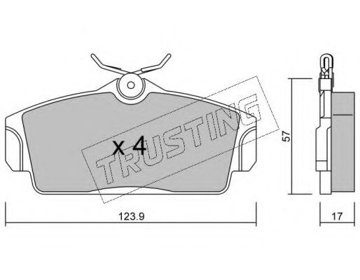 set placute frana,frana disc