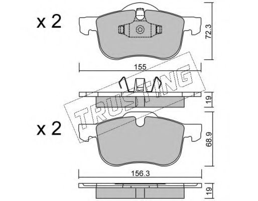 set placute frana,frana disc